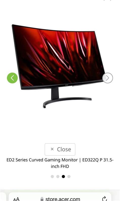 ACER CURVED GAMING MONITORE ED322Q Computers Tech Parts