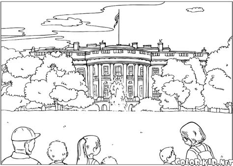 White House Coloring Page - Coloring Home