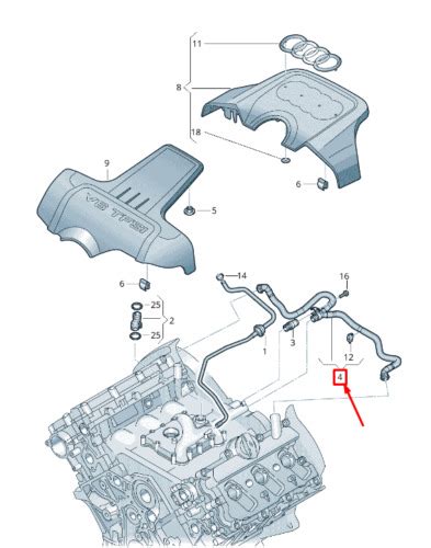 New Audi A H Engine Crankcase Breather Vent Hose E Ae Genuine