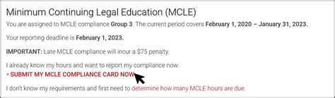 Report Mcle Compliance