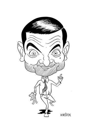 Mr Bean By Jura Karikatura Famous People Cartoon Toonpool