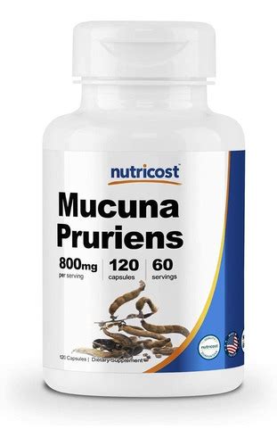 Mucuna Pruriens 800 Mg Nutricost 120 Capsulas Vegetarianas Envío gratis