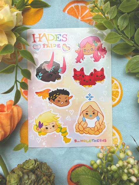 Hades Pride Chibi Sticker Sheets Bus Stop Shop