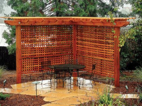 This corner arbor provides some privacy - Details Landscape Art