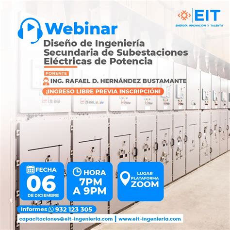 Webinar De Diseño De Ingeniería Secundaria De Subestaciones Eléctricas