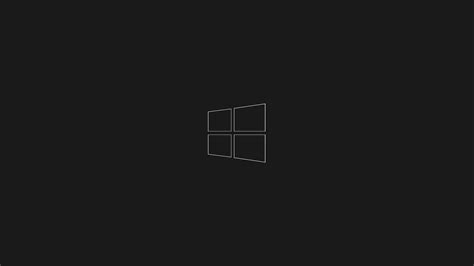 Download Minimalist Windows 10 Hd Black Logo Wallpaper | Wallpapers.com