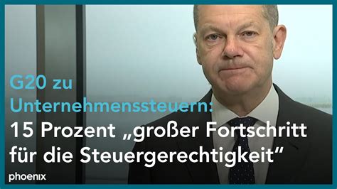 G Treffen Olaf Scholz Zur Globalen Mindeststeuer F R Unternehmen Am