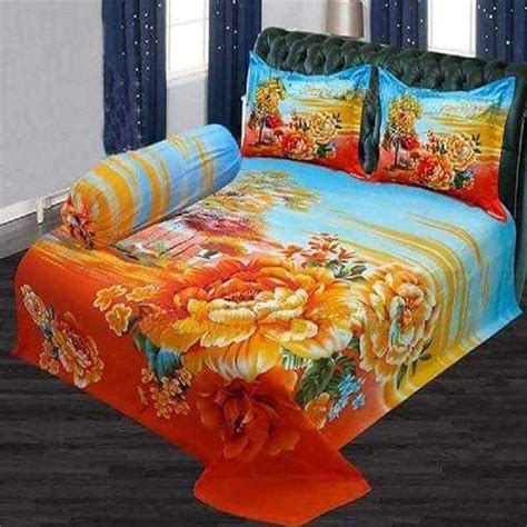 3d Scenery Design Cotton King Size Bedsheet Home And Living