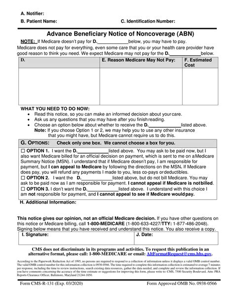 Printable Medicare Abn Form 2023