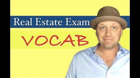 Vocabulary Terms From The Real Estate Exam Prepagent Youtube