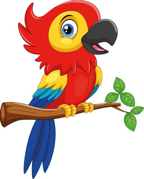 Happy cartoon parrot pet decals - TenStickers