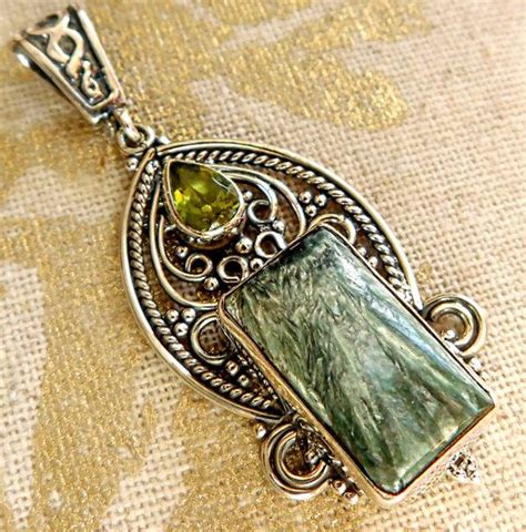 Seraphinite Peridot And Sterling Silver By JewelryBySusanField Elegant