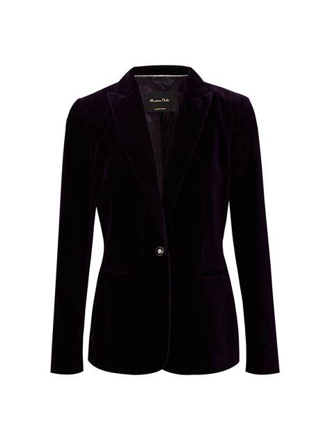 Velvet Blazer Made Of 100 Cotton Features A Slim Fit Pointed Lapels Single Button Fastening