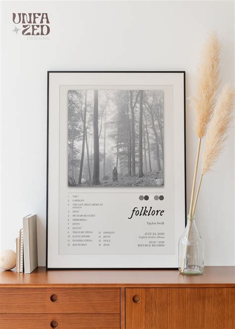 TAYLOR SWIFT Folklore Album Art Poster - Etsy