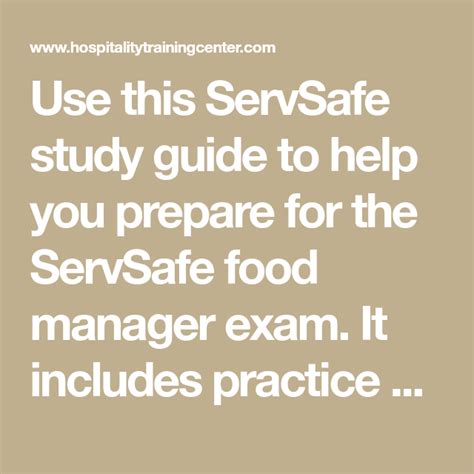 Servsafe Manager Study Guide Printable