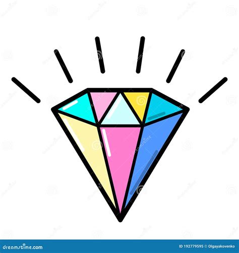 Cone De Diamante Em Uma Ilustra O Branca Do Vetor De Fundo