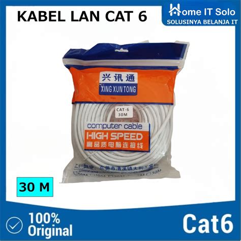 Jual Kabel LAN UTP Cat 6 Panjang 30 Meter SIAP PAKAI Shopee Indonesia