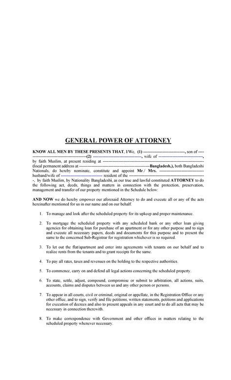 50 Free Power of Attorney Forms & Templates (Durable, Medical,General)