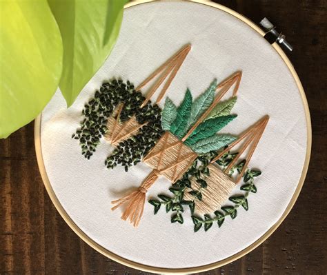 How To Embroider Plants Hand Embroidery