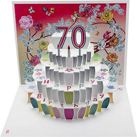 Forever Cards Carte D Anniversaire Pop Up Ans Motif Floral Amazon