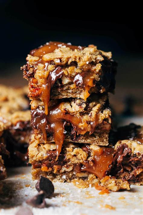 Salted Caramel Chocolate Chip Oat Cookie Bars Butternut Bakery