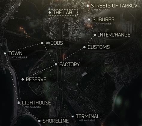 Tarkov In Game Map