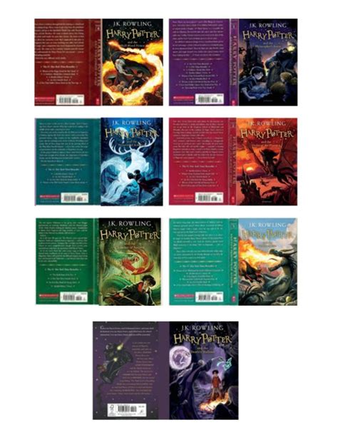 the harry potter book series is shown in several different colors and ...