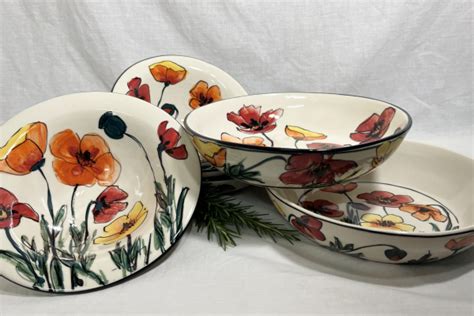 Poppy Bowls Town Country Gallery Yarragon