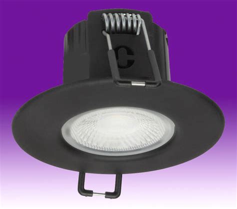 W Led H Lite Fire Rated Downlight Ip K Matt Black