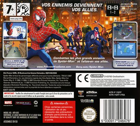 Jeux Vidéo Spider Man Allié ou Ennemi DS d occasion