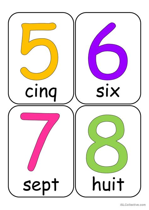 20 Free Numbers 1 20 Flashcards Artofit