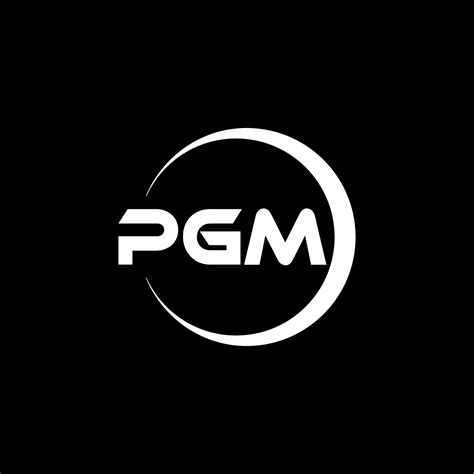 Pgm Letter Logo Design In Illustration Vector Logo Calligraphy