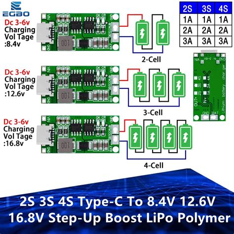 Cargador De Iones De Litio Multicelda 2S 3S 4S Tipo C A 8 4 V 12