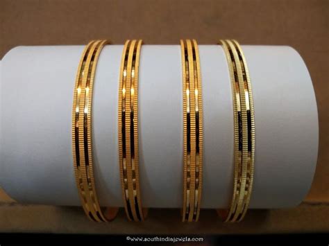 Daily Wear Gold Plain Bangles With Weight Details Gold Bangles Design