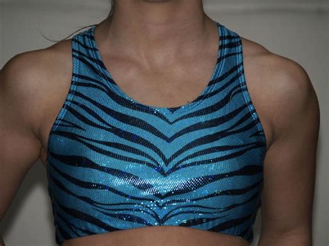 Blue Glitter Sports Bra Icc