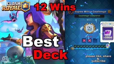 The Best Deck For Super Witch Challenge Clash Royale Android Gameplay Youtube