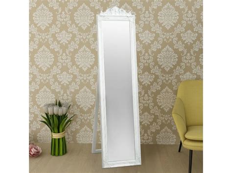 Vidaxl Miroir Sur Pied Style Baroque X Cm Blanc Conforama