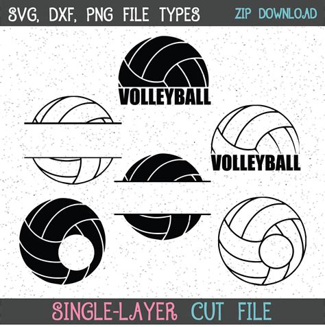 8691 Silhouette Volleyball Svg SVG PNG EPS DXF File