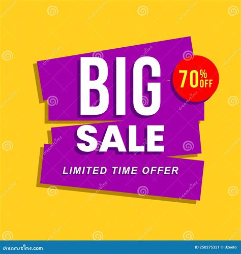 Vector Illustration Big Sale Banner Template Simple Style Stock Vector