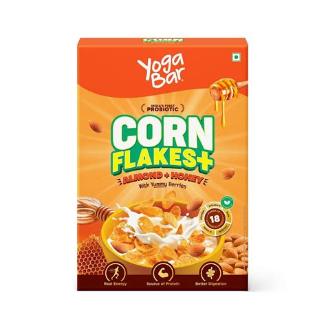 Yogabar Cornflakes Almond Honey Healthy Crunchy Breakfast Cereals