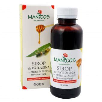 Sirop De Patlagina Cu Miere De Albine 200 Ml