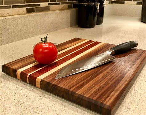 Handmade Wood Cutting Board Black Walnut Sugar Maple And Jatoba For