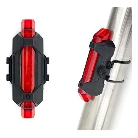 Luz Baliza Bicicleta Trasera Leds 15 Lumens Rojo Carga Usb CARCANO