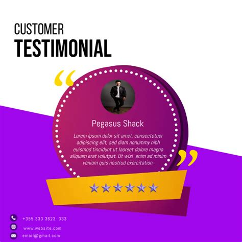 Customer Testimonial Template Postermywall