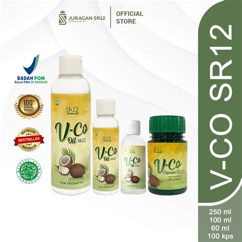 Jual SR12 VCO VICO Oil Cair Kapsul Minyak Kelapa Murni Virgin Coconut