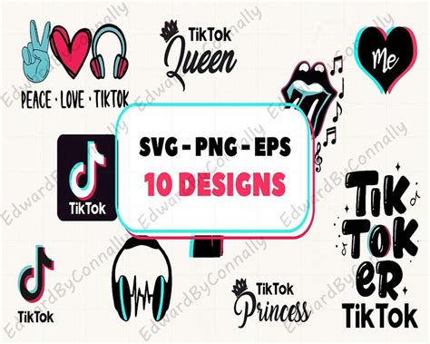 Tiktok Svg Tiktok Logo Svg Tiktoker Svg Tik Tok Svg Peace Etsy México