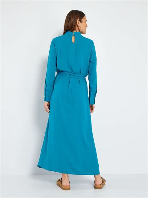 Robe Longue Unie Bleu Uni Kiabi 2700€