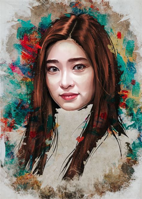 IZ ONE MINJU Poster Picture Metal Print Paint By Marlowe Art