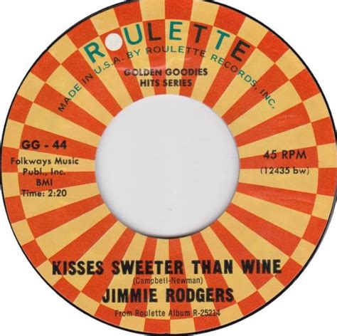 Jimmie Rodgers Kisses Sweeter Than Wine Honeycomb Releases Discogs