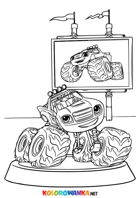 Drukowanka Blaze I Mega Maszyny Kolorowanki Dla Dzieci Do Wydruku